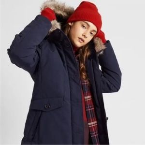Uniqlo Navy Ultra Warm Hybrid Down Coat - XXS